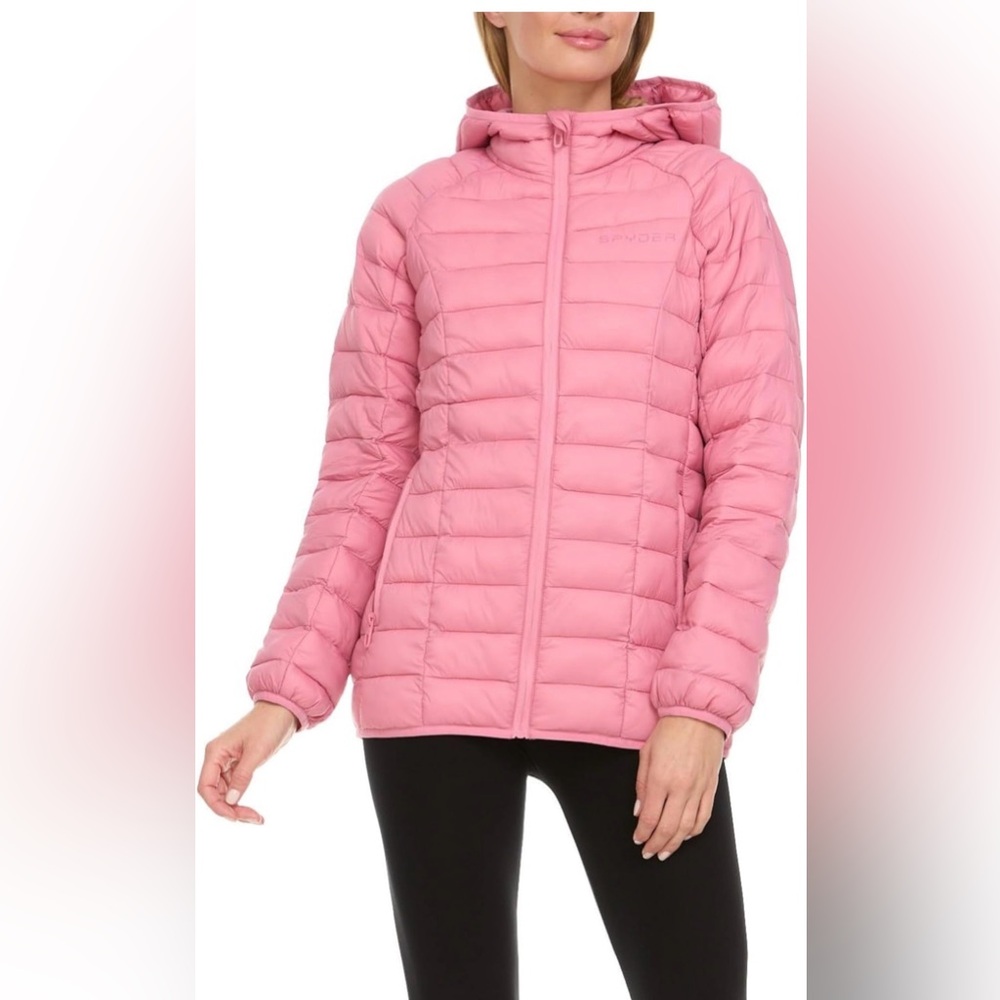 NWT Spyder Packable Puffer Quilted Lightweight Jacket w/ Hood Full Zip Women’s M